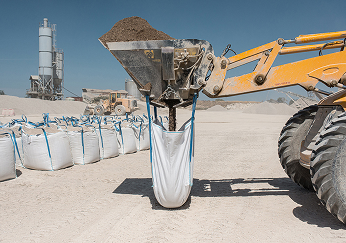 Los áridos se pueden suministrar a granel o en big bags